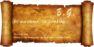 Braunauer Grizelda névjegykártya